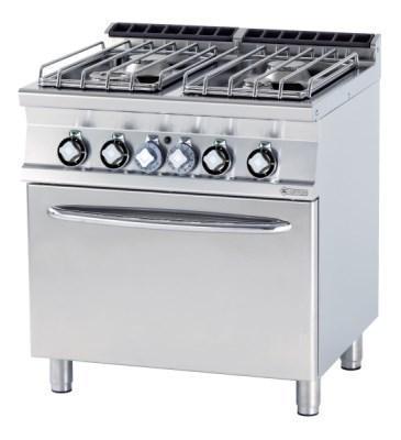 RM gastro CF4 78 GE/P  sporák plynový s elektrickou troubou