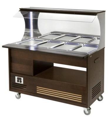 chladící salátový bar přístěnný, SBM 40 F - WENGE