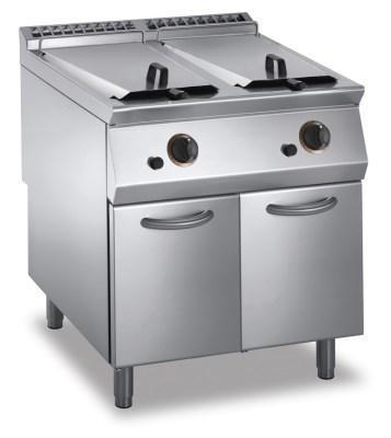 Silko plynová fritéza EFG94215S s uzavřeným podstavcem, objem 15+15 litrů