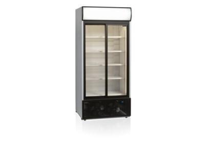 FSC 890 S,lednice dvoudveřová prosklená s posuvnými dveřmi