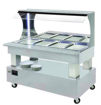 chladící salátový bar přístěnný, SBM 40 F - BÍLÉ DŘEVO