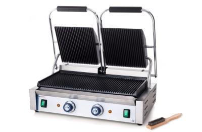 Kontaktní gril - verze dvojitá rýhovaná deska