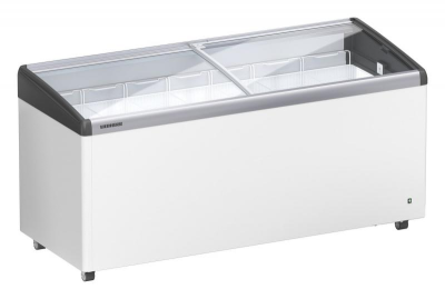 EFI 4853 Mraznička truhlicová, LED vnitřní osvětlení, posuvné šikmé prosklené víko