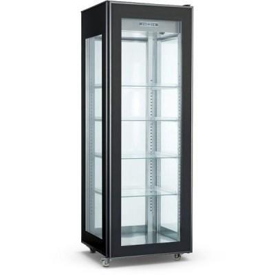 NORDline RT 400L -2 BLACK, chladící vitrína cukrářská