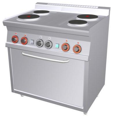 RM Gastro elektrický sporák s troubou CF4 68 ET