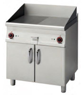 RM Gastro grilovací deska rýhovaná chrom elektrická FTR 78 ET