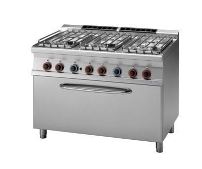 RM Gastro Plynový sporák s plynovou troubou CF6 712 G/P