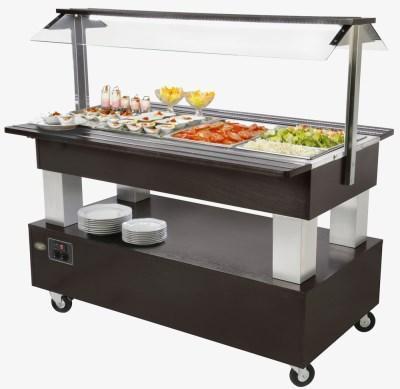 Chladící salátový bar STŘEDOVÝ SB 40 F - WENGE