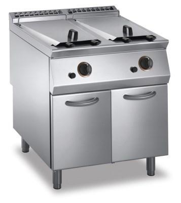 Silko plynová fritéza EFG94223 s uzavřeným podstavcem, objem 23+23 litrů