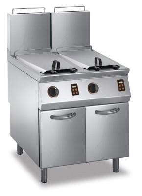 Silko plynová fritéza EFG94223K s uzavřeným podstavcem, objem 23+23 litrů